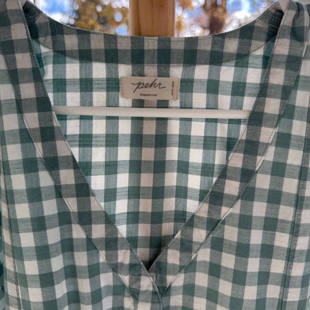 Pehr Gingham Dress Green & White | One Size - Picture 3 of 5